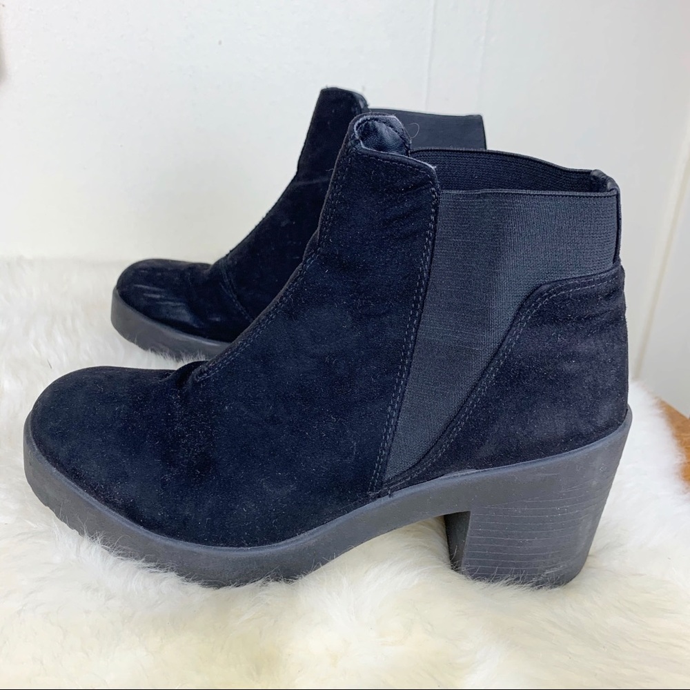 Black chunky topshop black boot